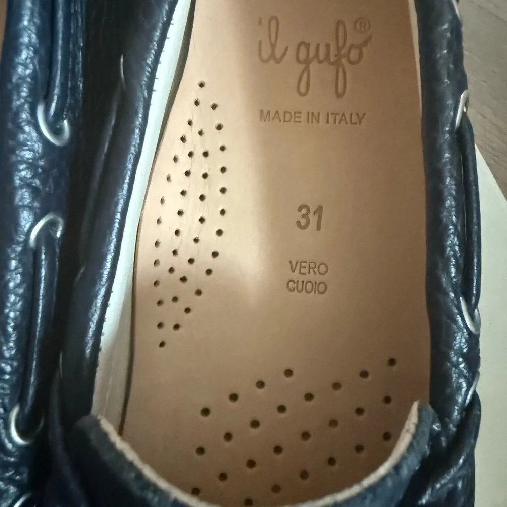 Il Gufo Dark Blue Leather Shoes